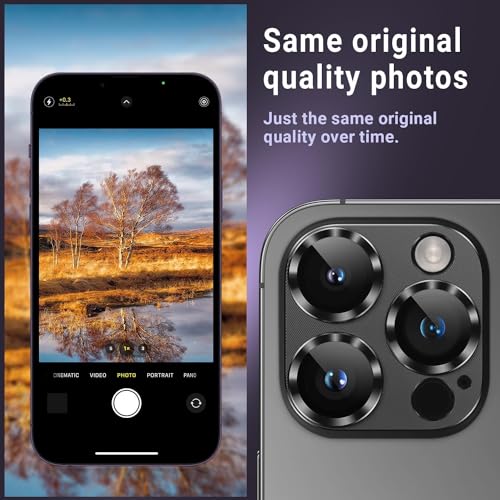 Image of Camera Lens Protector Compatible for Iphone 14 Pro Max Black Pack of 1