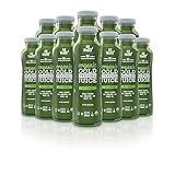 ALLWELLO Organic Cold Pressed Juice Drinks with Real Fruits and Vegetables Gluten Free Non-GMO Healthy Juices No Preservatives No Sugar Added (GO GREEN, 12 PACK)