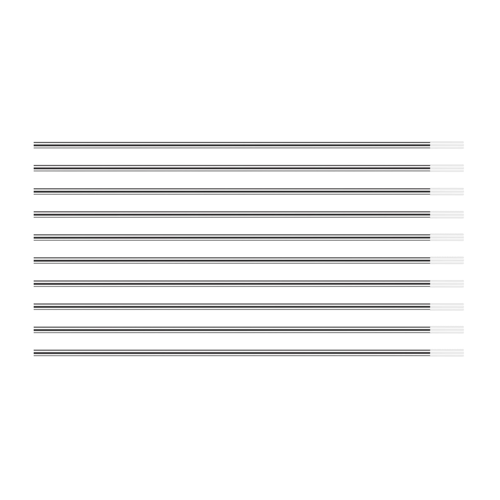 TEN-HIGH Électrodes en tungstène zirconé, 10Pcs Électrodes en tungstène pour le soudage TIG, 3.2mm x175mm WZ8 Pointe blanche pour le soudage TIG AC