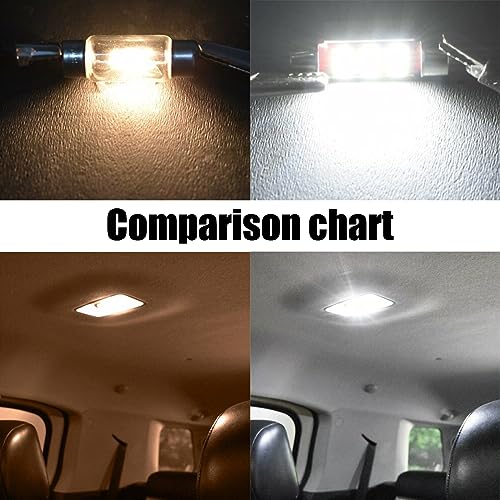 14 pcs F250 F350 Bombillas LED interiores blancas miniatura 4