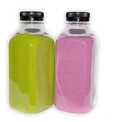 NIRALIS Sabbia colorata per matrimoni, rituali di nozze, viola e verde 800 g ogni vasca, cerimonia della sabbia matrimonio, decorazione e artigianato (viola/verde)