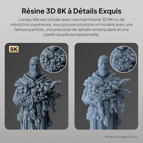 ELEGOO Résine 8K Standard d'Imprimante 3D UV 405 nm - Vue d'ensemble et qualité de fabrication