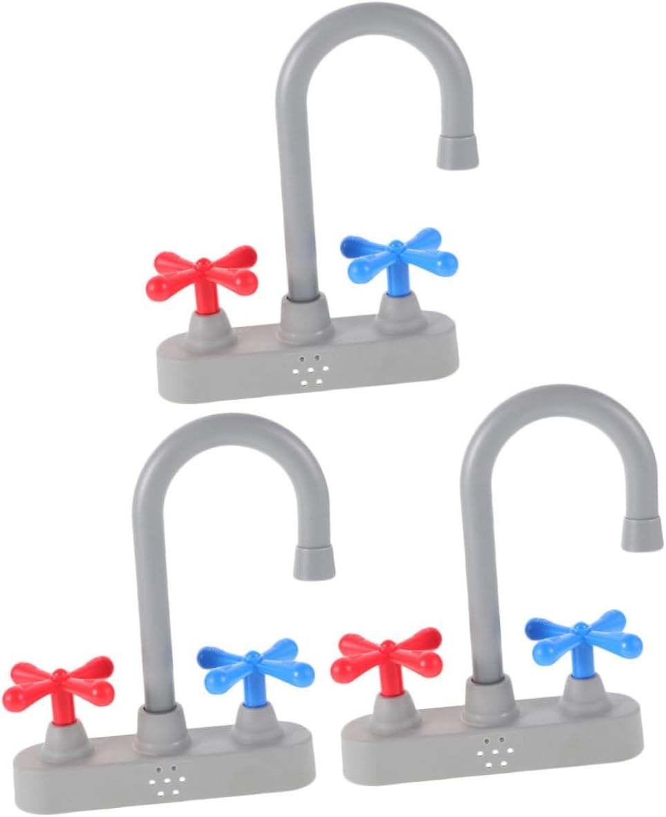 POPETPOP キッチンおちゃ蛇口おもちゃ 交換用プレイキッチンアクセサリー 用ごっこ遊び水流リアルな厨房シンク 男の子と女の子向け調理ごっ