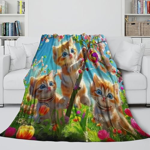 Couverture chat contre le froid plaid microfibre doux 100x130cm