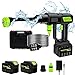 High Pressure Washer, Pressure: 120 Bar, Maximum Flow Rate: 300 L/H, 6 in 1 Battery - Cordless Pressure Gun, Handheld High-Pressure Washer for Cars and Yards (2 * Batteries)