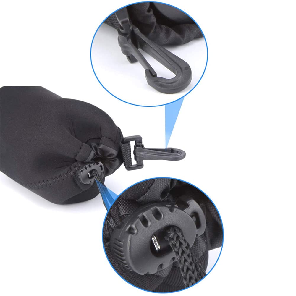 Sacchetti Lenti, Custodia per Obiettivo Set per Proteggere Lenti Dslr, Custodia Protettiva per Obiettivi Fotografici, in Neoprene, Impermeabili, Compatibile con Canon, Nikon, Tamron, L + M, 2 Pezzi