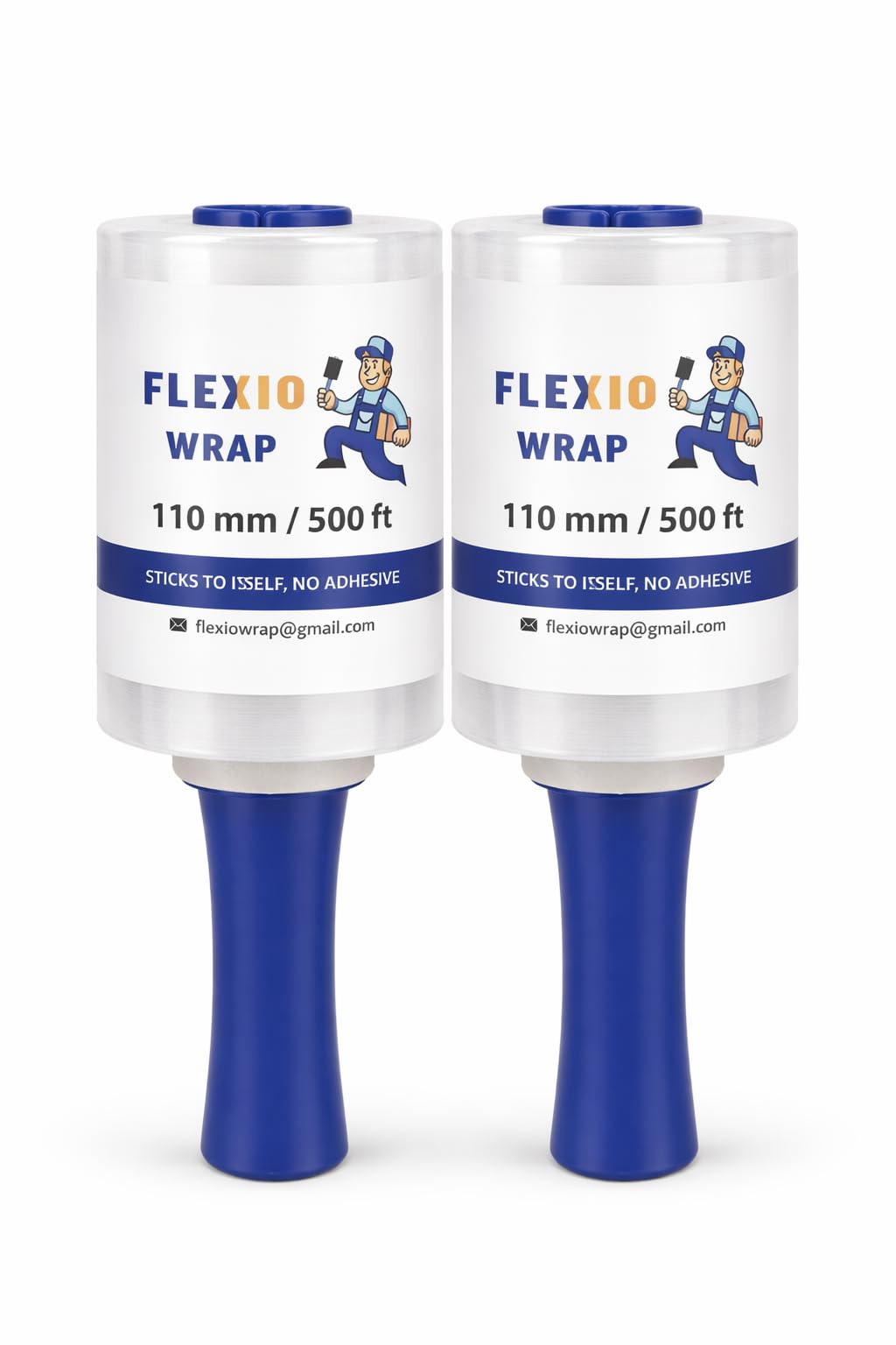 Shrink Wrap Roll with Handle 110 mm x 500 ft | Mini Stretch Film Roll with Dispenser | Heavy Duty Packing Wrap for Courier, Moving, Luggage & Warehouse Use (Pack of 2)-image-13