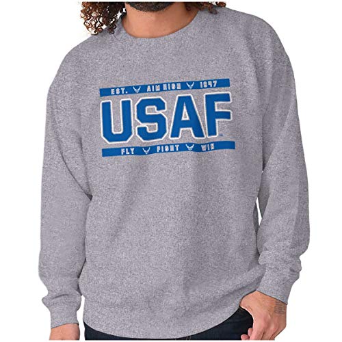 Brisco Brands Us Air Force USAF Fly Fight Win Sweatshirt for Men or Women