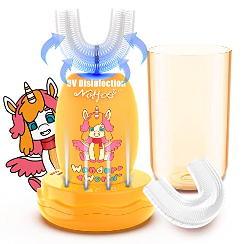 NOHOO Kids Baby U Shape Whole Mouth Electric Toothbrush, 360 Electronic Ultrasonic Automatic Tooth Brush - Care for Your Kids Oral Health!