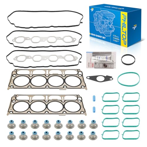 Image of PHILTOP HS26744PT Head Gasket Set Fit for Chevy Silverado 1500 2014-2019, Tahoe 2015-2020, GMC Sierra 1500 2014-2018, Suburban 2015-2020, Yukon 2015-2020, Yukon XL 2015-2019 5.3L, Head Gasket Kit