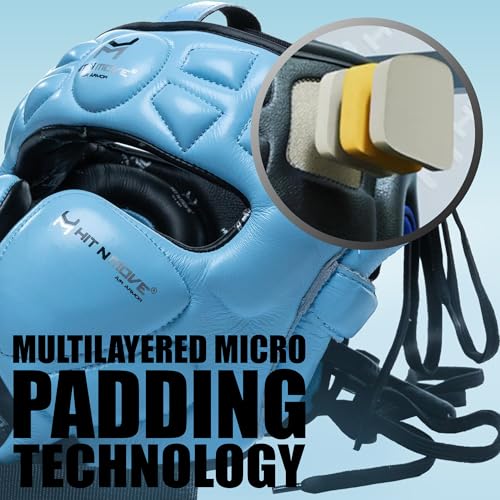 Image of HIT N MOVE Air Armor Precision Boxing Headgear - Lightweight & Protective Headgear for Men and Women in MMA, Kickboxing, Muay Thai, Training & Sparring and Combat