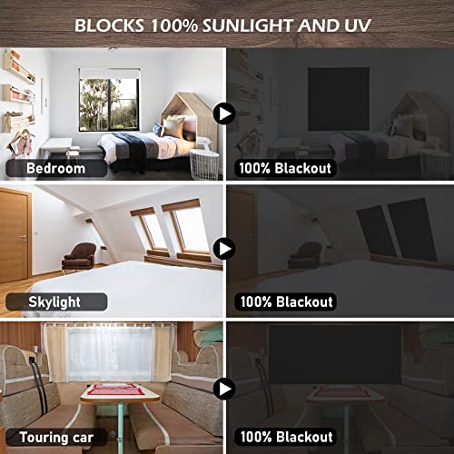 Fasnd Portable Blackout Shades (118" X 57") Travel Blackout Curtains, 100% Blackout Material Temporary Curtains Blackout Blinds For Baby Nursery, Bedroom, Touring Car, Apartment Or Travel Use #TOP6
