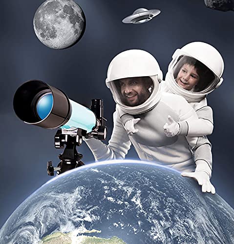 Telescopio Astronómico Refractor HD 50mm con Tripode Alum. miniatura 7