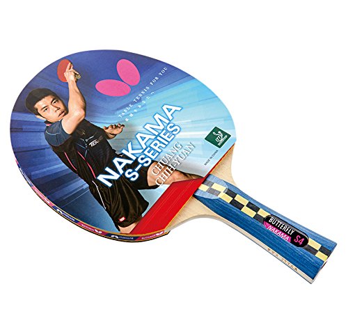 Butterfly Raquete de tênis de mesa Nakama S4 – Potência de fibra de carbono com controle surpreenden