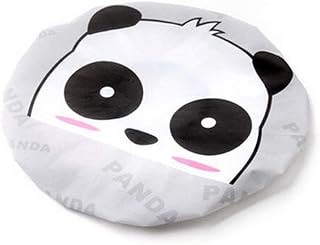Cartoon Cute Animal Print Waterproof Reusable Bath Hat Shower Cap Bathing Salon Hair Hat Fashion Design Elastic Bathing Shower Caps for Women Kids Girls White Premium Quality