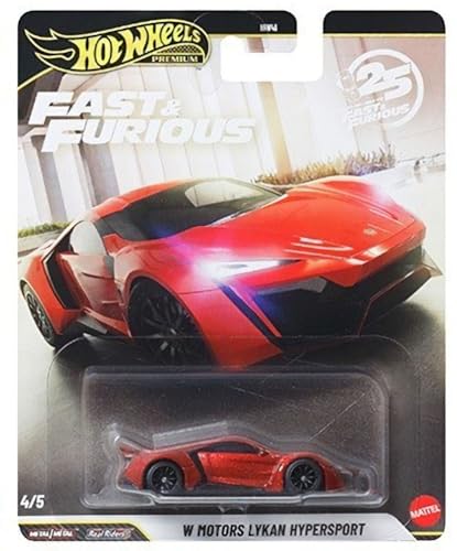 Hot Wheels Premium Fast & Furious 25th Anniversary, Set 5 autos miniatura 4
