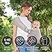 HuiFen Baby Sling Carrier Newborn to Toddler, Upgraded Adjustable One-Shoulder Lightweight Portable Carrier with Breathable Fabric & Ergonomic Support for 6-40 lbs, One Size Fits All (Grey)