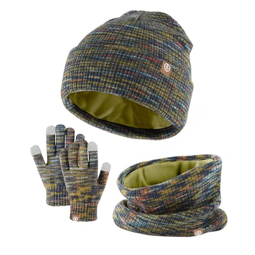 Conjunto de invierno para bebé niño y niña con gorro de punto mitones y bufanda