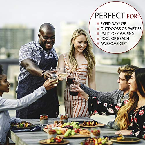Bravario Unbreakable Stemless Plastic Wine Glasses | Reusable | Shatterproof 100% Tritan Plastic | Dishwasher-Safe | Bpa-Free | Awesome For Indoor & Outdoor | 20 Oz, Set Of 8 #TOP4