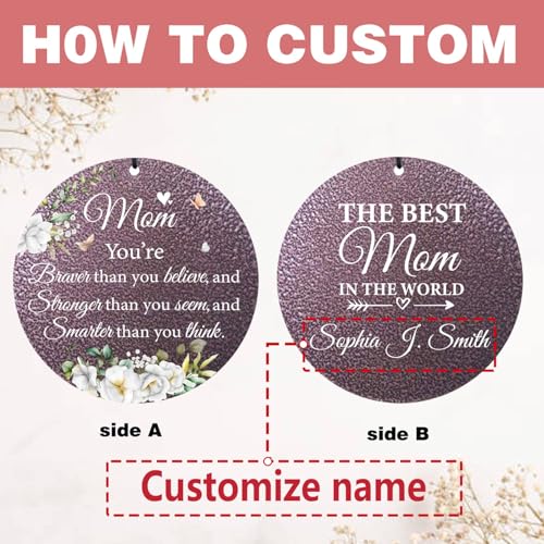 Image of Best Mom Gifts from Daughters, Anniversary Birthday for Mother, Custom Mom Wind Chime 32 inch for Mother, Outdoor Windchime Decoration