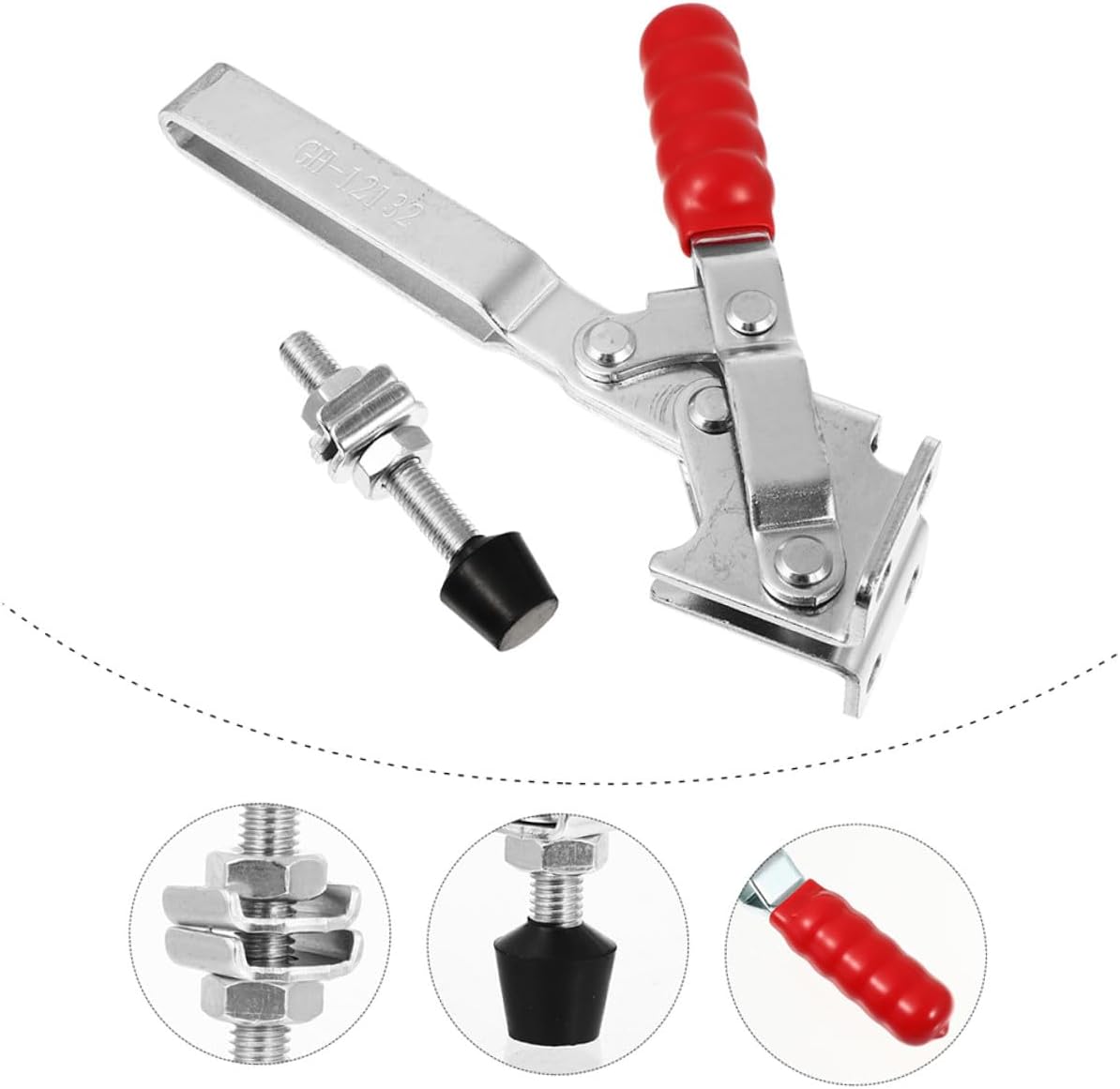 SEWACC 2pcs Welding Fixed Clamp Iron Toggle Clamps Quick Release Workholding Device for Woodworking and Welding Tools
