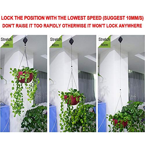Lythor 4 Pack Plant Hook Pulley, Retractable Plant Hanger Easy Reach Hanging Flower Basket For Garden Baskets Pots And Birds Feeder Hang High Up And Pull Down To Water Or Feed #TOP6
