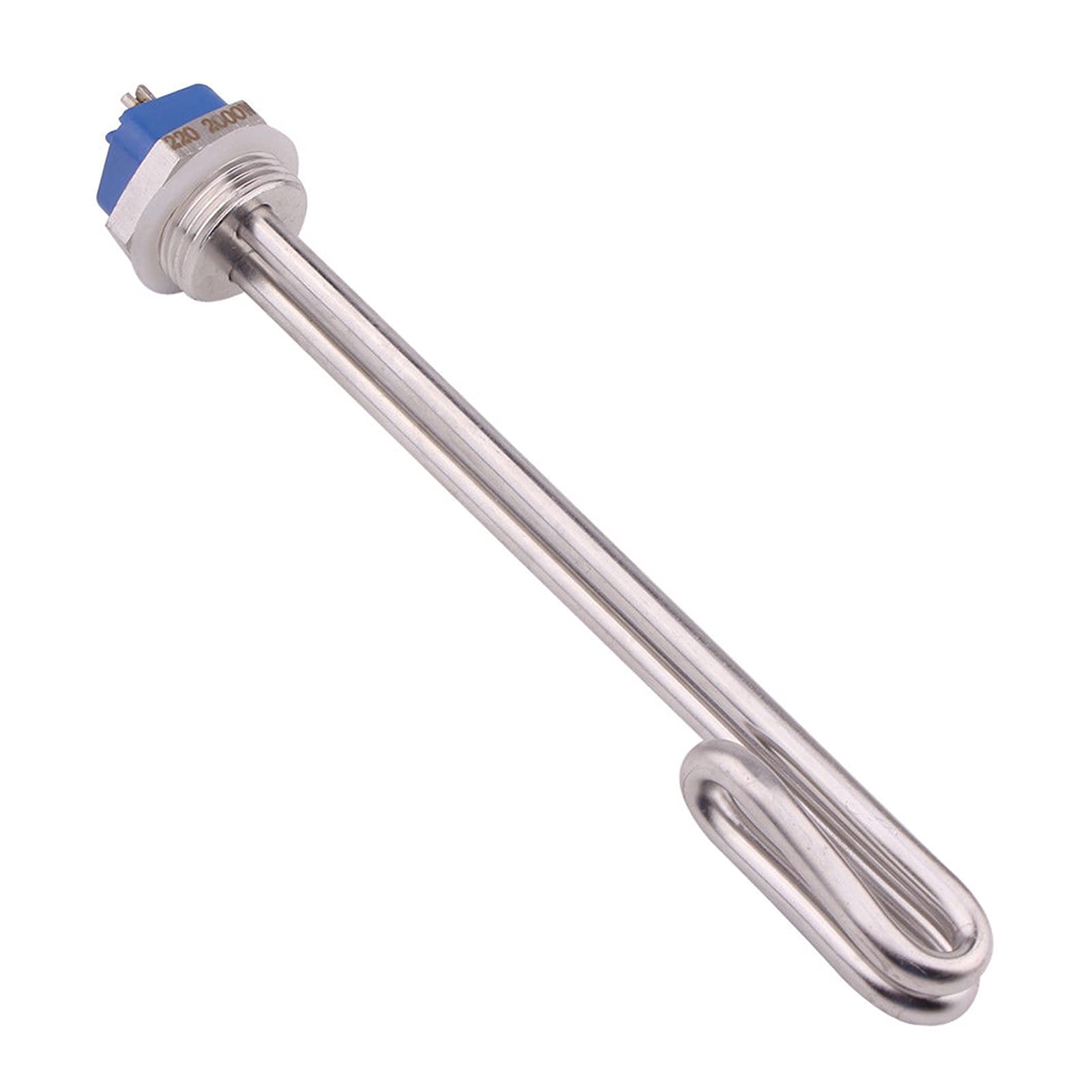 Heizpatrone, SUS304 Tauchsieder 220V-240V 1kW-3kW DN25 1 Zoll BSP 8mm 200-245mm for Wasserkocher(Heater With Locknut)