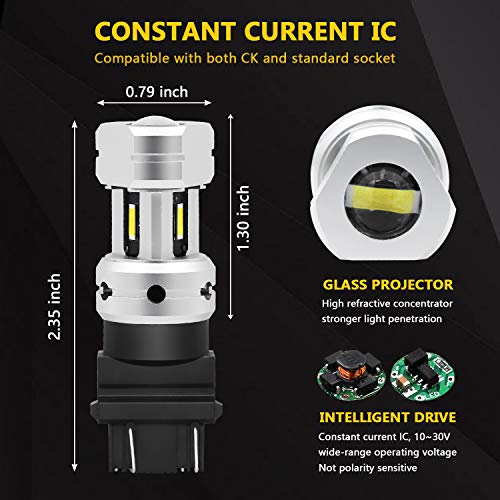 image for Phinlion 3600 Lumens 3156 3157 LED Backup Light Bulb Super Bright 3047