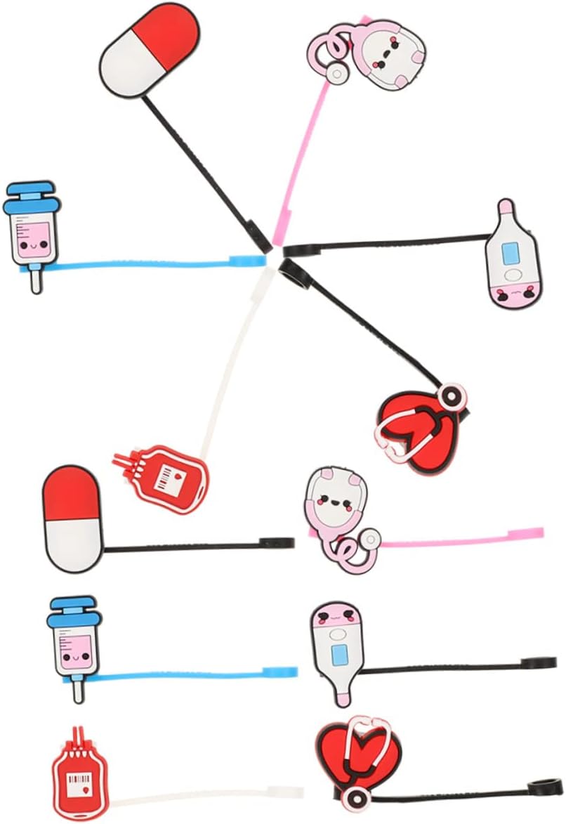 FOMIYES Cute Straw Caps for Reusable Straws 12pcs Set Silicone Straw Tips Cover Straw Lid Bar Cafe Accessories Straw End Protectors for Drinking