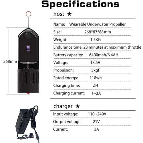 Booster di propulsione per scooter subacqueo per snorkeling e immersioni, attrezzatura per sport acquatici per nuoto in mare e attività avventurose