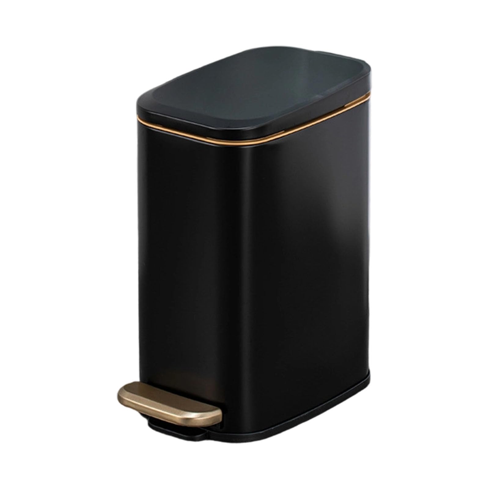 APGLSXY Rectangular Shape Bathroom Trash Can 6L Capacity Fixed Cover Waste Bin for Odors Control Household Modern Decoration Trash Can with Lid