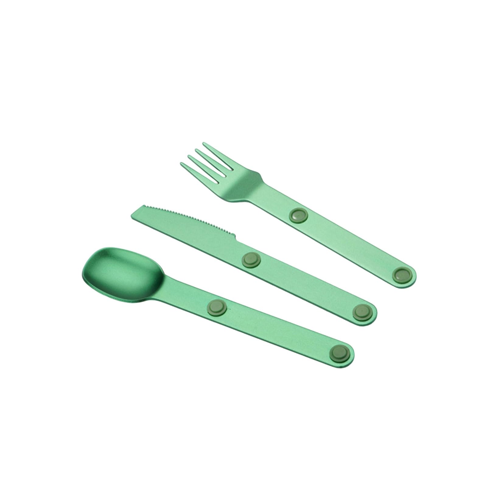 jiingekk Aluminum Cutlery Set 3 Piece Fork Spoon for Backpacking Dishwasher Safe Utensils