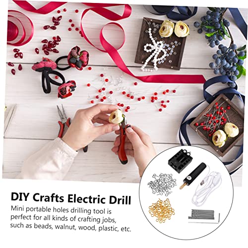 Mini perceuse électrique USB pour bricolage avec ses accessoires de perçage - 4
