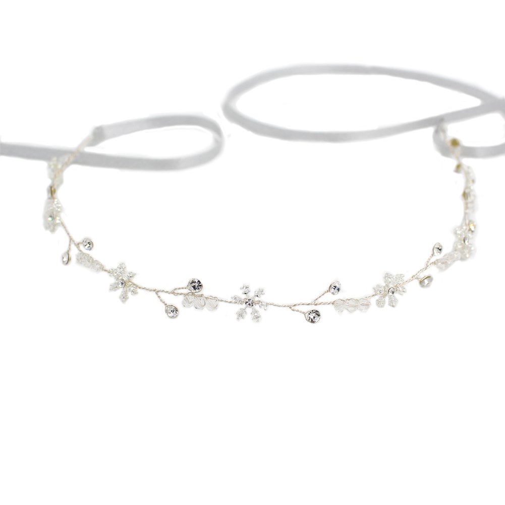 YAZILIND Elegante Fiesta de Boda Tocado Copo de Nieve Rhinestone Diadema de Novia Diadema de Mujeres niñas Accesorios de Pelo