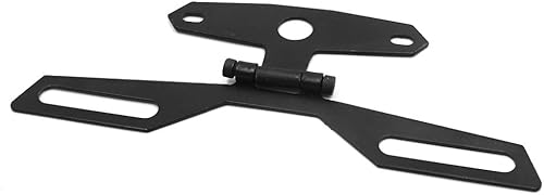 Miniatura 2 de uxcell Soporte universal para placa de matrícula plegable ajustable para motocicleta