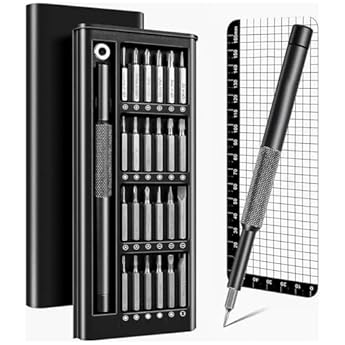Foto di kinoco Set di cacciaviti professionali di precisione magnetici – Mini kit di riparazione per elettronica (telefono, computer, orologio, MacBook, campanello collegato, occhiali)