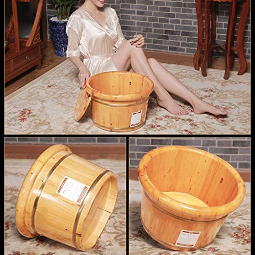 Tina de madera para spa de pies, bacinilla de cedro miniatura 4