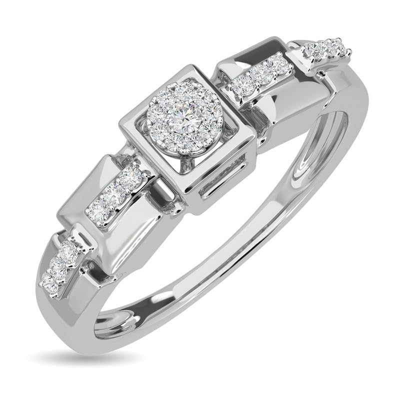Image of KISNA 14k / 18k Real Gold & Diamond Ring | Diwali, Rakhi Rakshabandhan Gift for Sister /Bhabhi /Women | With Certificate of Authenticity & BIS-Hallmarked Gold Jewellery | Alina Diamond Ring
