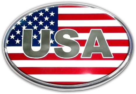 USA Oval Metal Emblem