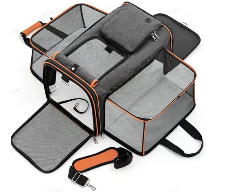 NYTRYD-Cat-Carrier-2-Sides-Expandable-Shoulder-Strap-with-Fleece-Pad-Airline-Approved-Travel-Pet-Carrier-for-Small-Cats-and-Dogs-Soft-Sided-Dog-Carrier-Expandable-for-Puppies