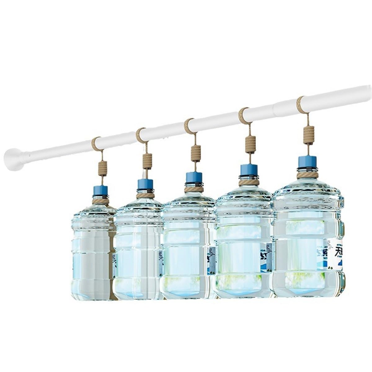 Genérico Barra Ducha Extensible 40-110cm 120-250cm Barra De Cortina Sin Necesidad De Taladrar para Cocina Armario Ventana Blanco(Blanca,4.6m)