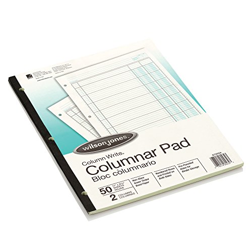 Acco Wilson Jones Columnar Pad, Columnwrite, 8-1/2" X 11", 2 Columns, 50 Sheets Per Pad (Wg7202A), Green #TOP2