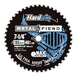 HARDWIN 7-1/4 Inch Metal Cutting Saw Blade - 48T Cermet Carbide Tipped for Rebar, Angle Iron, Pipes, Channels - 5/8' Arbor, Low-Heat Spark-Free Thin Kerf Design - Replacement for Diablo D0748CF