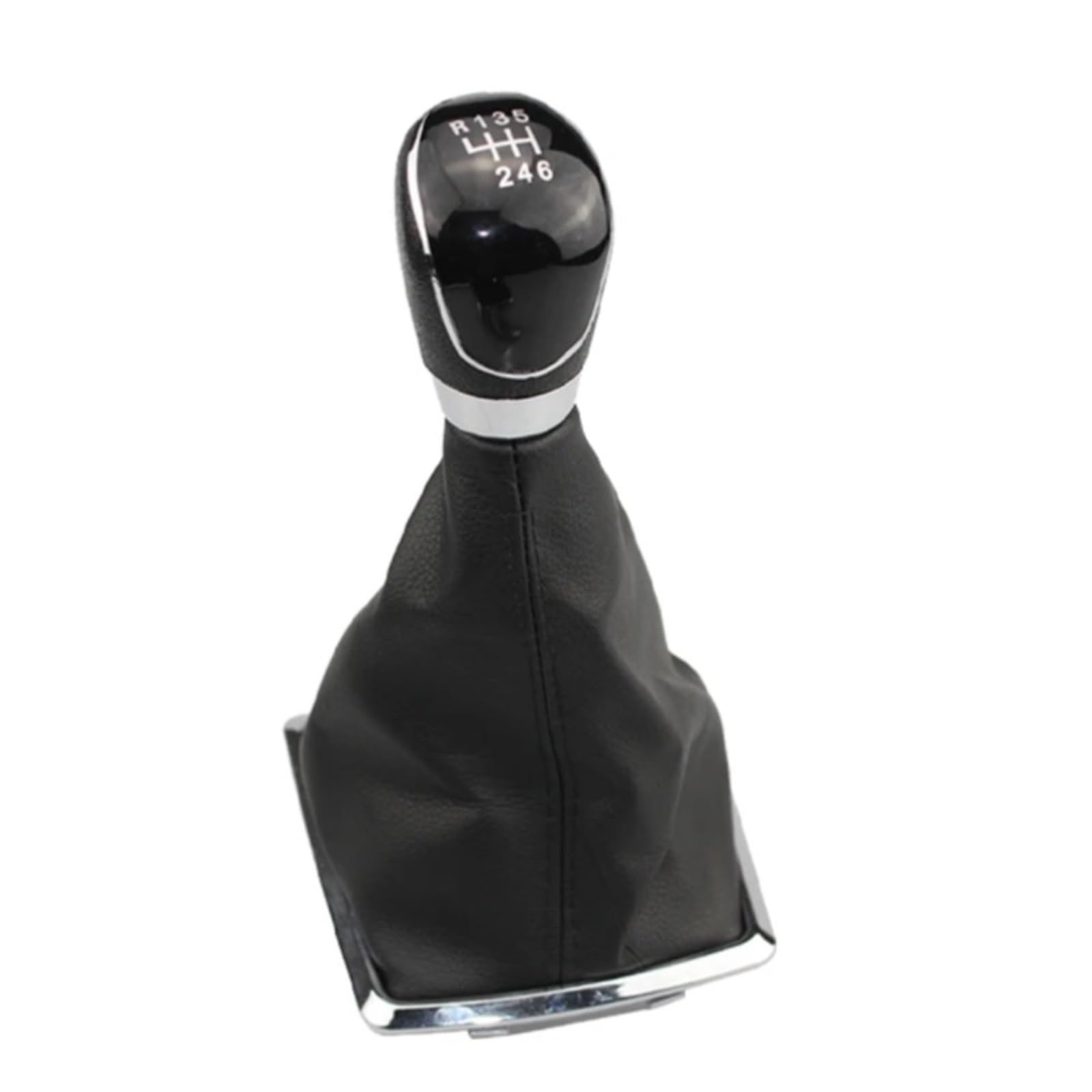 Glblpexelr Small Black 6 Thread Shift Knob For Fiesta 2008-2012 For Focus Mk2 2005-2011 Black Upgrade