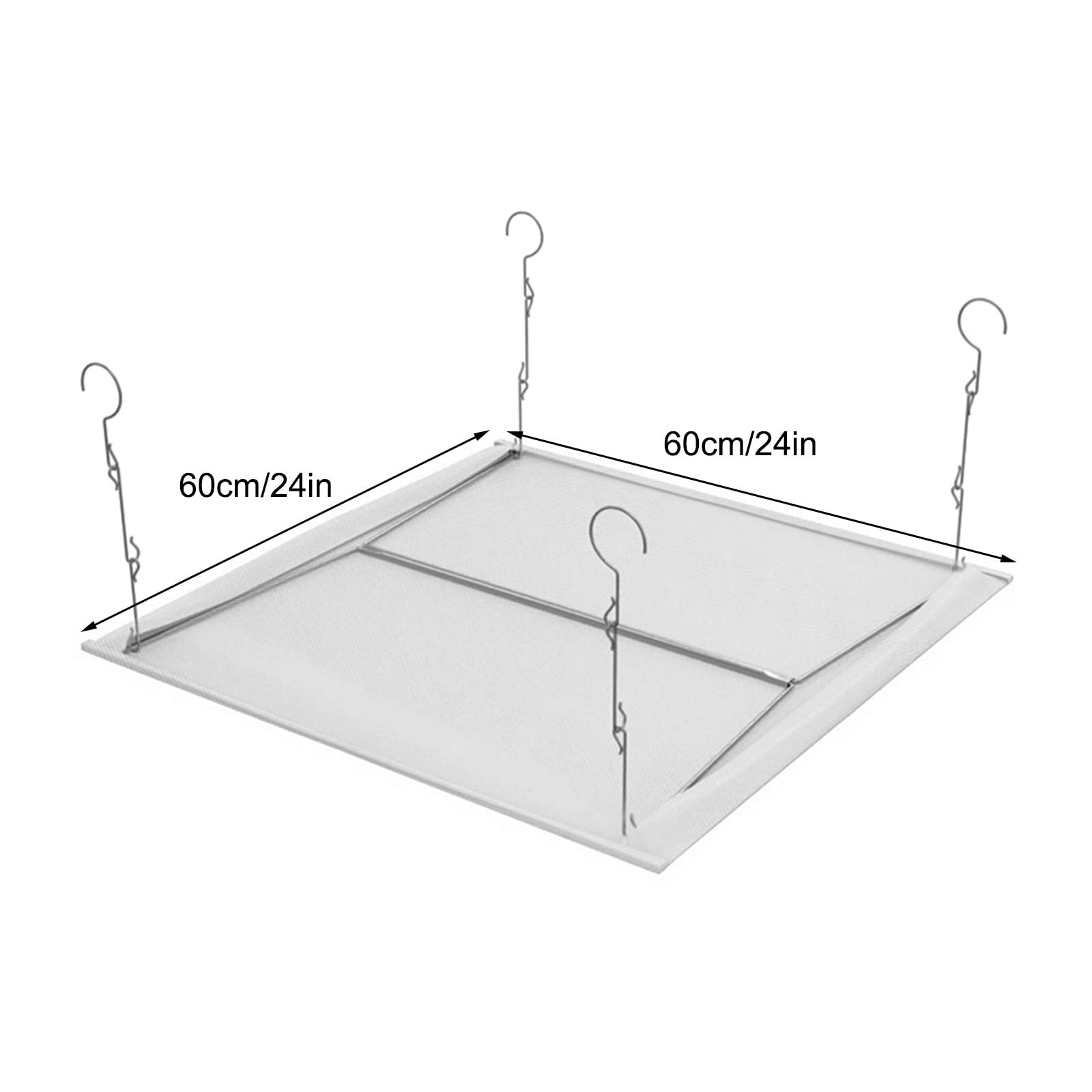 Deflettori Condizionatore, Deflettore Condizionatore Universale in Tessuto Oxford per Bocchette a Soffitto, Blocca Le Correnti d'Aria Fredda(60x60cm/24x24in)