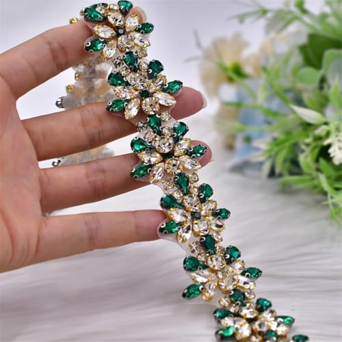 Women's Handmade Rhinestone Bridal Belt Blue Ribbon Wedding Belt Formal Dress Accessories3