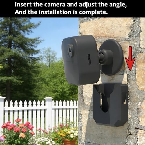 4 Pack for Blink Mini 2k Camera Outdoor 4 No Drill Wall Mount Bracket Adhesive Camera Holder Compatible with Blink Cameras (Black)