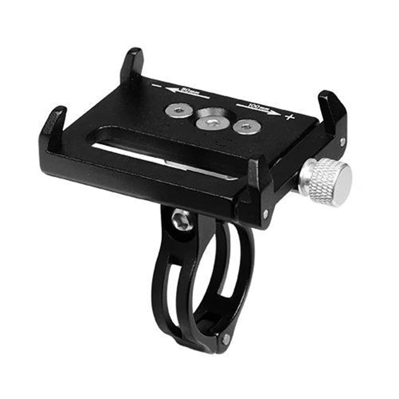 Staffa Di Montaggio Universale Per Telefono Da Bicicletta In Alluminio Per Bici Manubrio Per Moto Per Smartphone 3.5-6.2 Pollici(NERO)