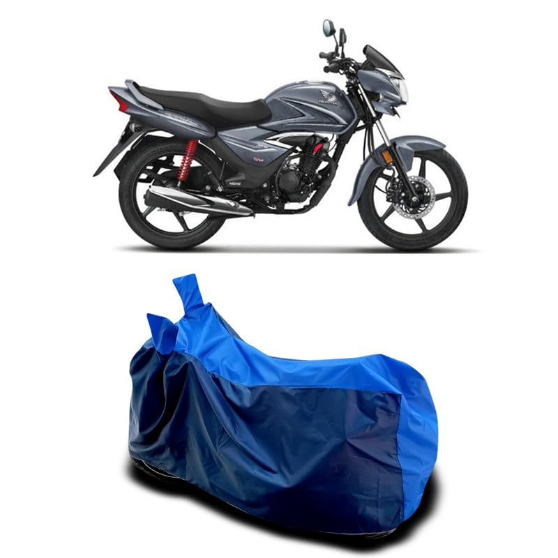 Image of DUFFEL-Two Wheeler Bike Body Cover Compatible for Shine Bs6 Bs6 Heat Protectio /UV-Rays /Birds Dropping /DustProof /Waterproof All Variants [Nevay Blue]