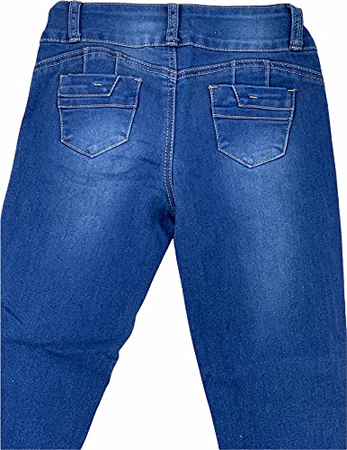 Image of ToBeInStyle Girl's Denim Easy Styling Classic Timeless Everyday Jeans Zip-Up Closure